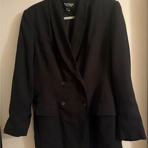 Black Double-Breasted Women's Blazer